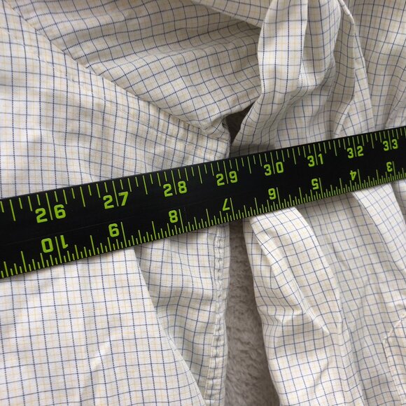 Gitman Gold Mens Dress Shirt Size 3XL 19 Neck Long Sleeve Button Down Checkered - Picture 4 of 12